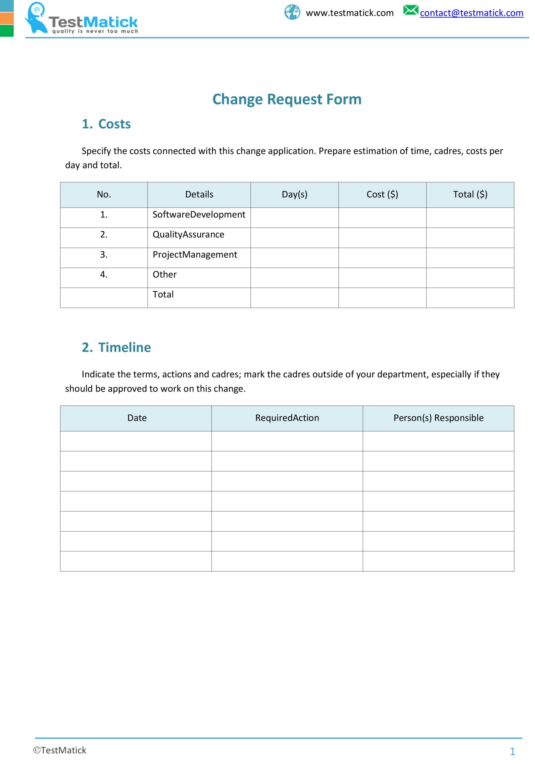 Форма запиту на зміну (Change Request Form)