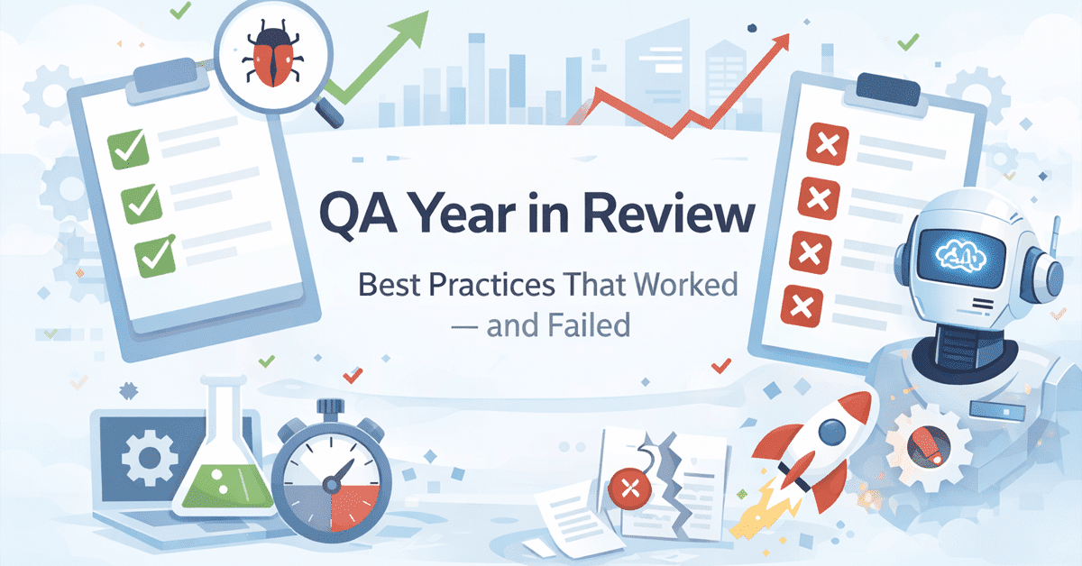 QA Year in Review. Best Practices That Worked — and Failed QA Year in Review. Best Practices That Worked — and Failed